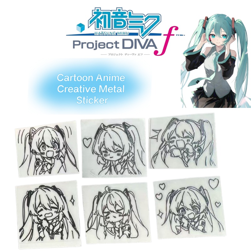 Laptop Accessories Stickers - Hatsune Miku cartoon anime character series