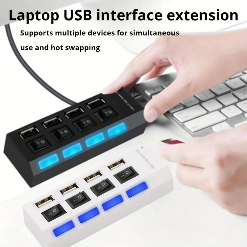 USB 2.0 Hub 4/7 Port Splitter  - Laptop Accessories For Programmers recension och pris