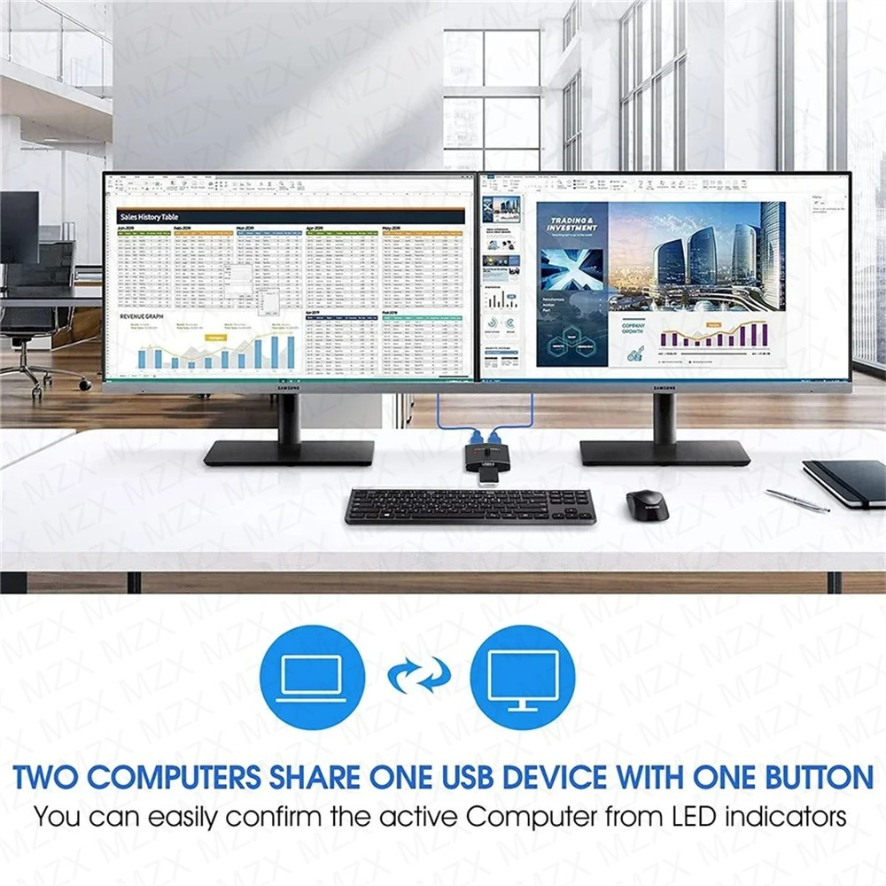 MZX Two-Way USB 3.0 Switch KM  - Laptop Accessories For Programmers recension och pris